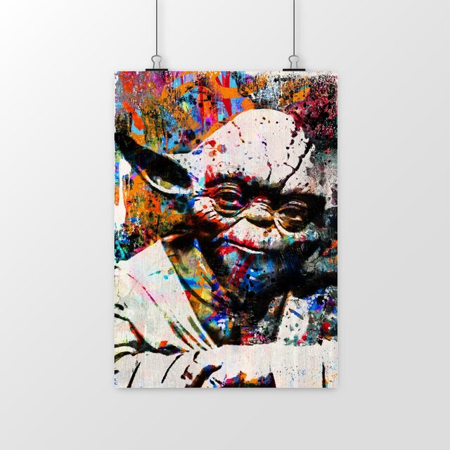 Image front Poster Yoda Star Wars street-art