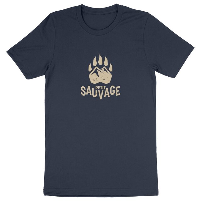 Image back T-shirt unisexe - Petit Sauvage - Empreinte d'ours