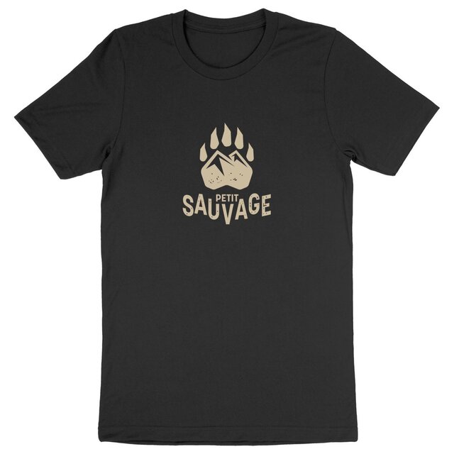 Image front T-shirt unisexe - Petit Sauvage - Empreinte d'ours