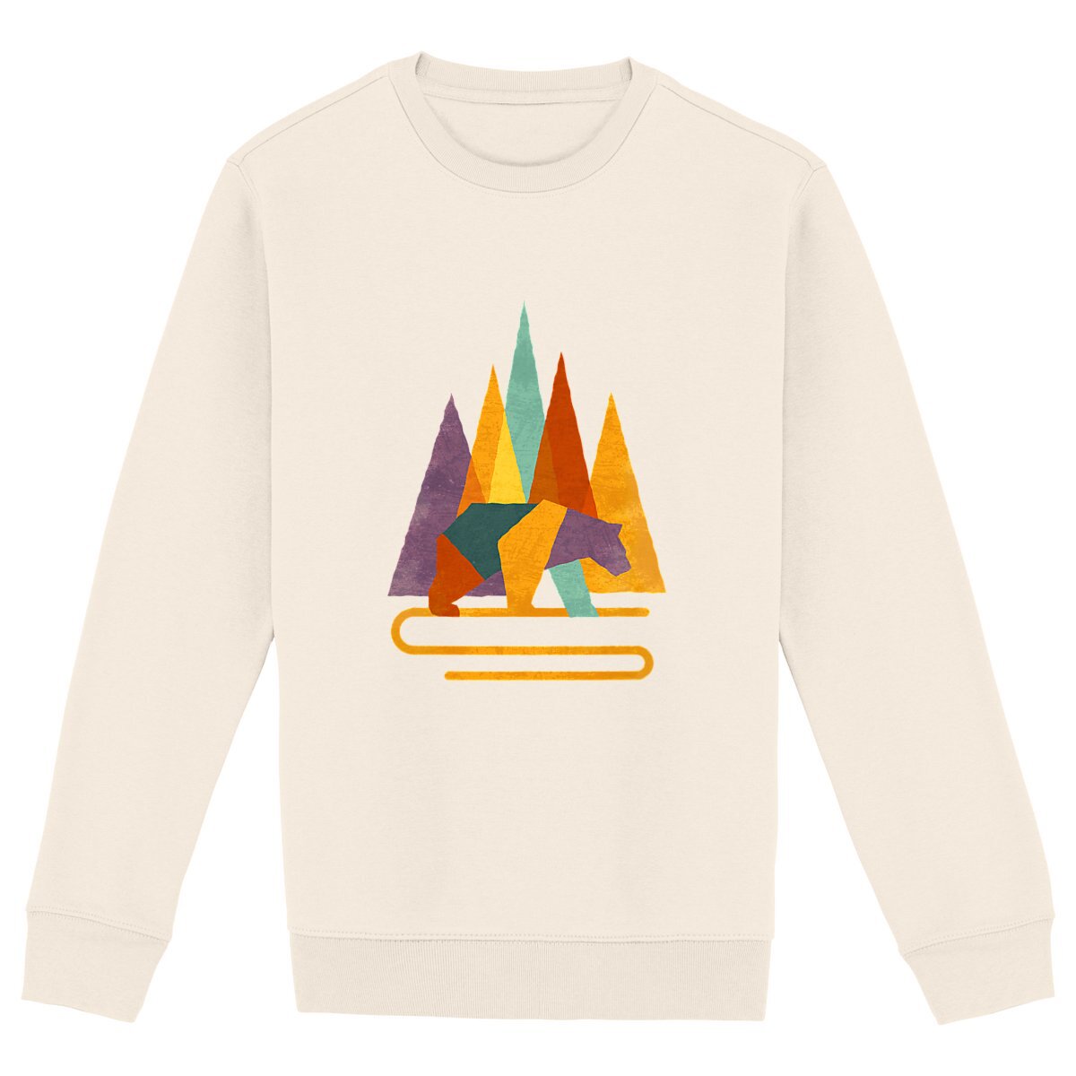 Sweat-shirt Unisexe - Ours Géométrique Coloré