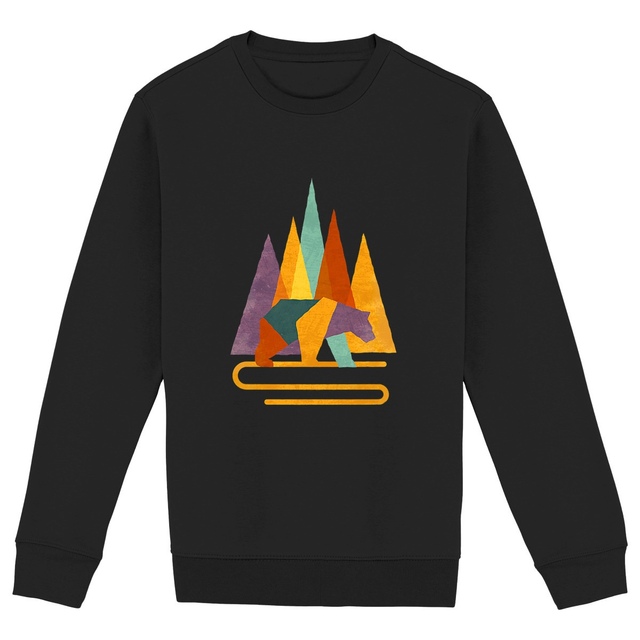 Image back Sweat-shirt Unisexe - Ours Géométrique Coloré