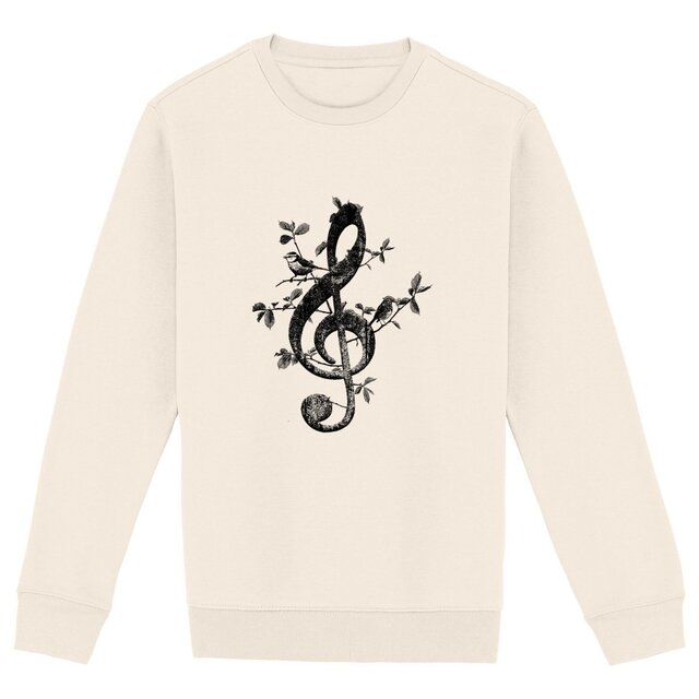 Image front Sweat-shirt Unisexe - Clef De Sol naturelle
