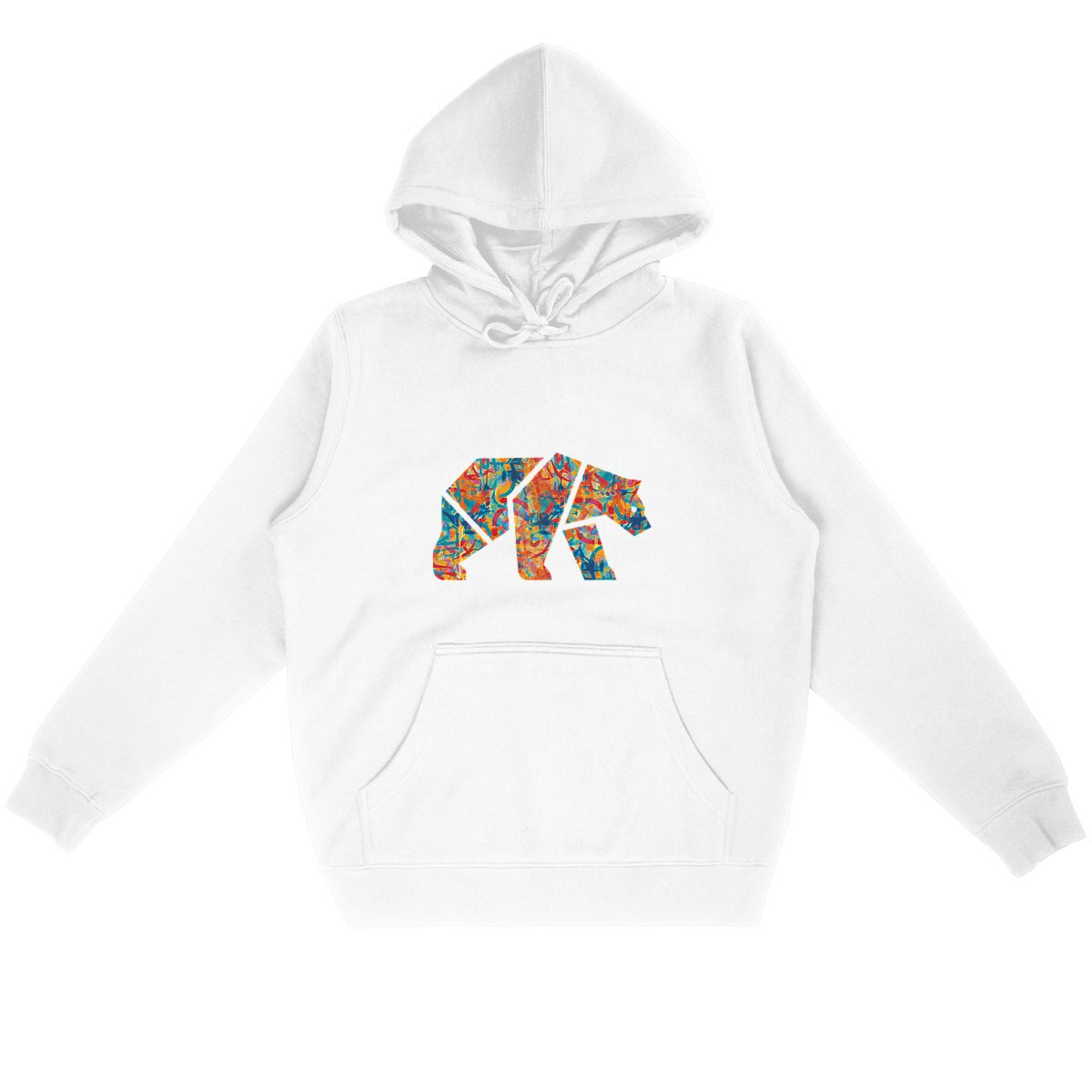 Sweat à capuche Unisexe - Silhouette d'ours Petit Sauvage Street-Art - Image