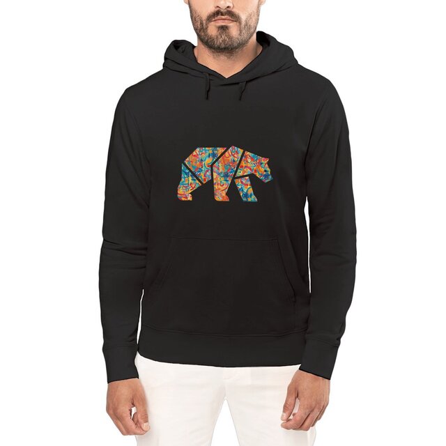 Image front Sweat à capuche Unisexe - Silhouette d'ours Petit Sauvage Street-Art