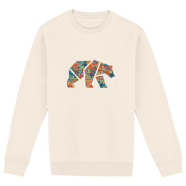 Image back Sweat-shirt Unisexe - Silhouette d'ours Petit Sauvage Street-Art