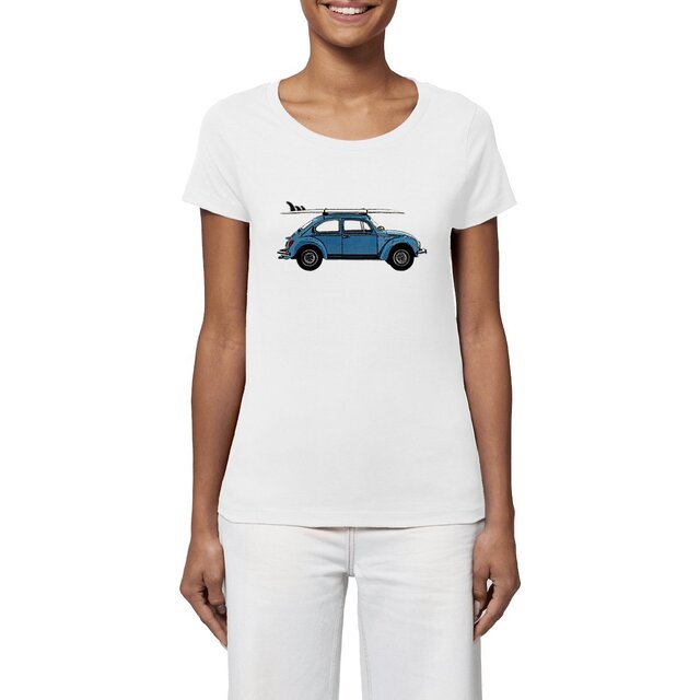 Image front T-shirt Femme BIO - Surf Volkswagen Coccinelle
