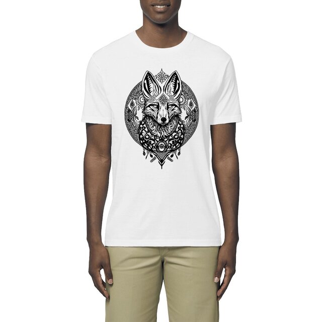 Image front T-Shirt renard Tribal Bohème
