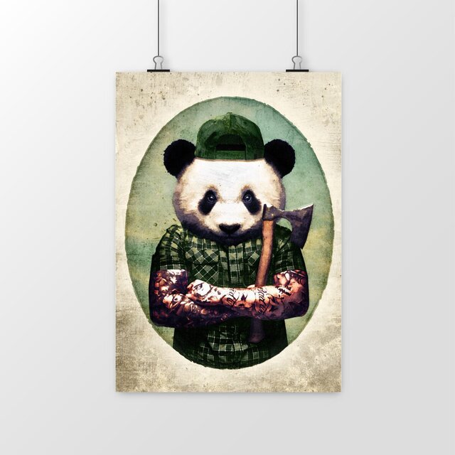 Image front Portrait Panda Bucheron