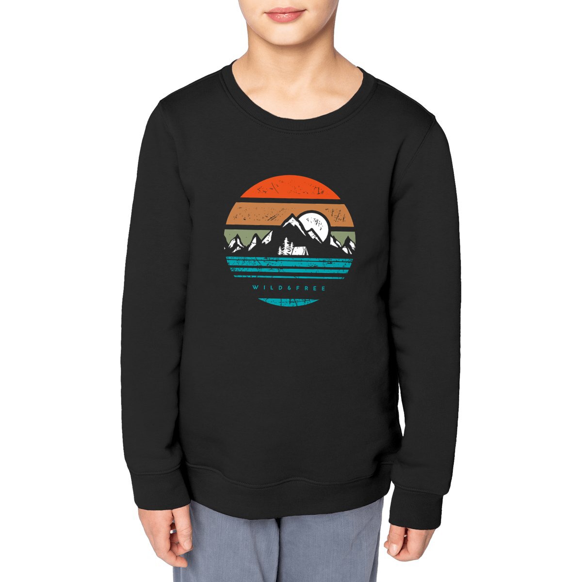 Sweat-shirt Enfant - wild and free