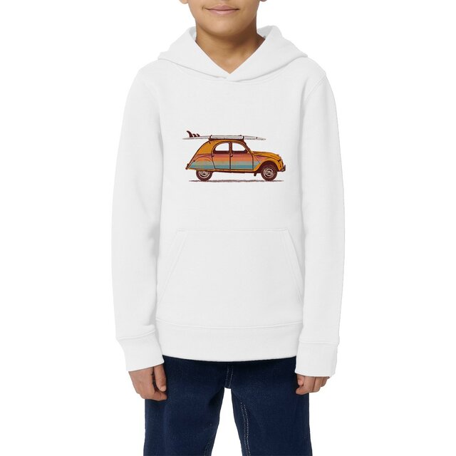 Image front Sweat à capuche Enfant - 2CV - Deux Chevaux