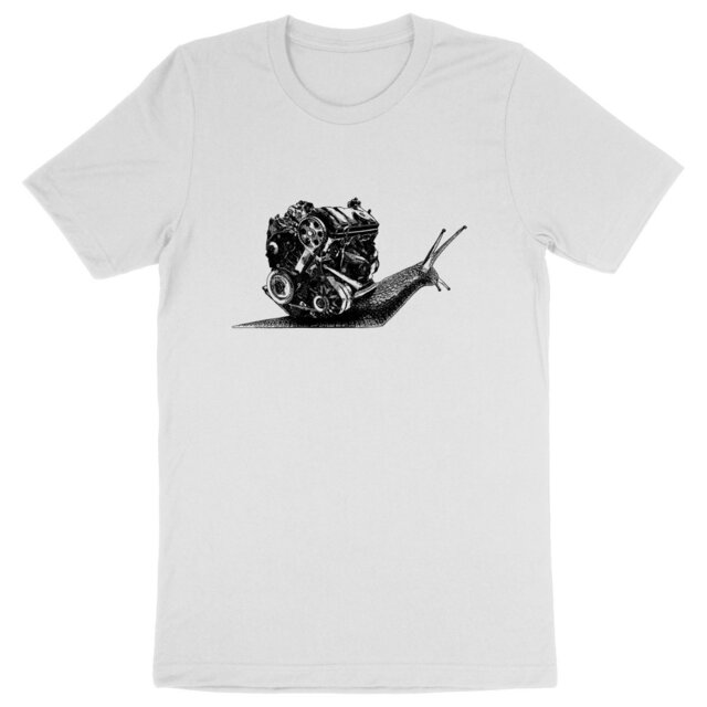 Image front T-shirt coton Bio - Escargot de course