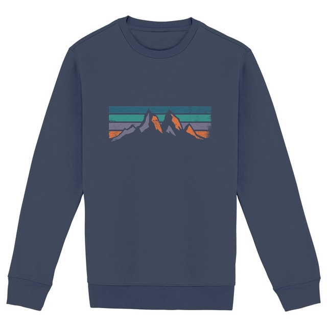 Image back Sweat-shirt Unisexe - Couché de soleil en montagne