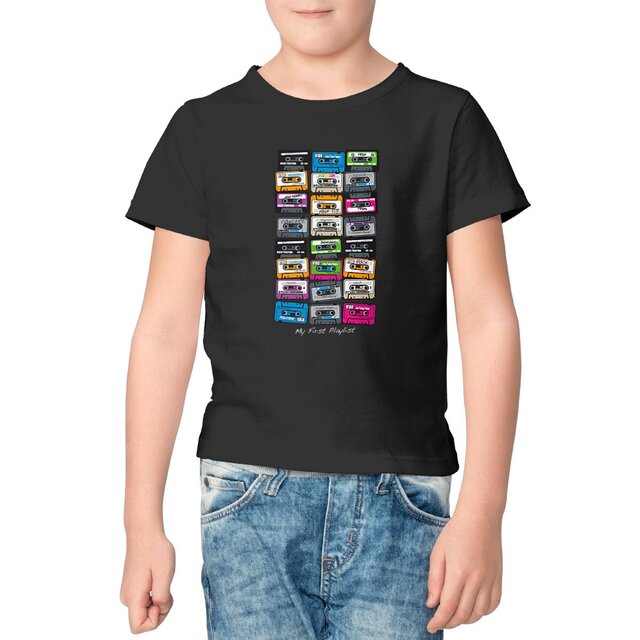 Image front T-shirt Enfant - Cassettes rétro - My first playlist