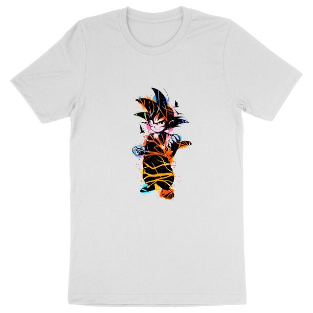 Image front T-Shirt homme Coton Bio - Son Goku Street-art - Dragon Ball