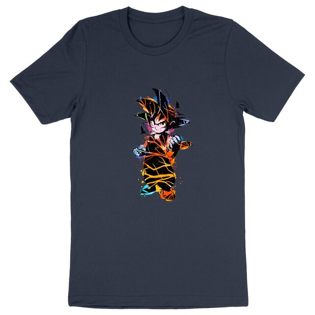Image back T-Shirt homme Coton Bio - Son Goku Street-art - Dragon Ball