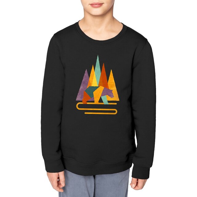 Image front Sweat-shirt Enfant de montagne - Ours Géométrique Coloré