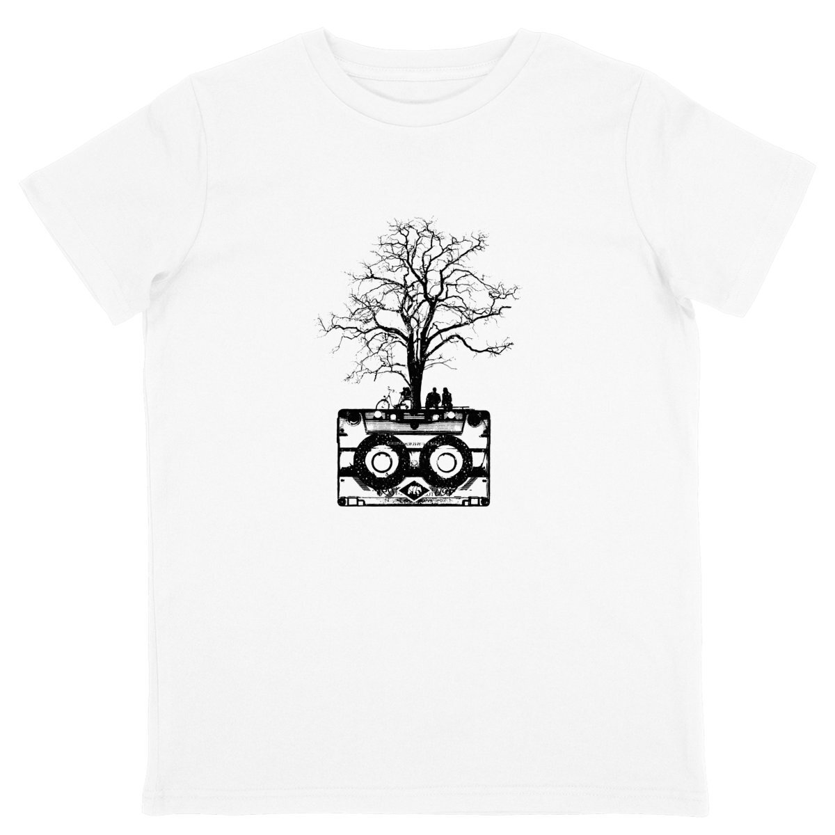 T-shirt Enfant - Dessin Cassette Et Arbre De Musique