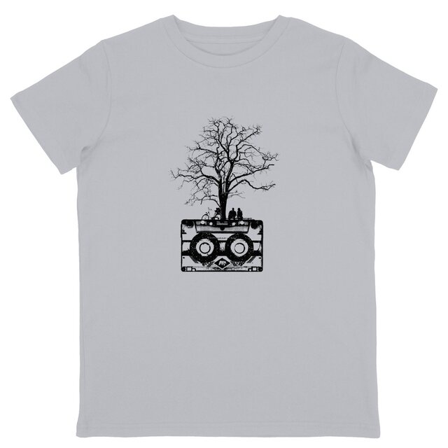 Image back T-shirt Enfant - Dessin Cassette Et Arbre De Musique