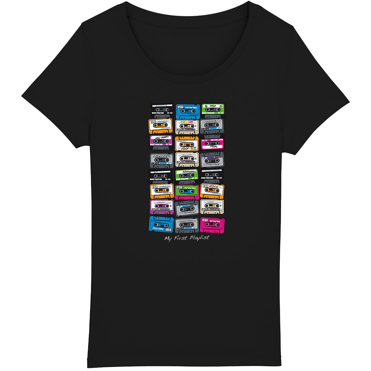 T-shirt Femme BIO Cassettes - My First Playlist - Image