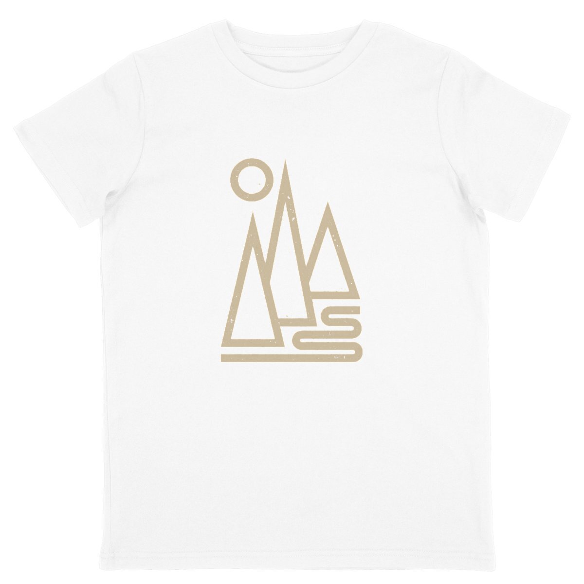 T-shirt au dessin minimaliste Enfant - Montagnes Géométriques - Image