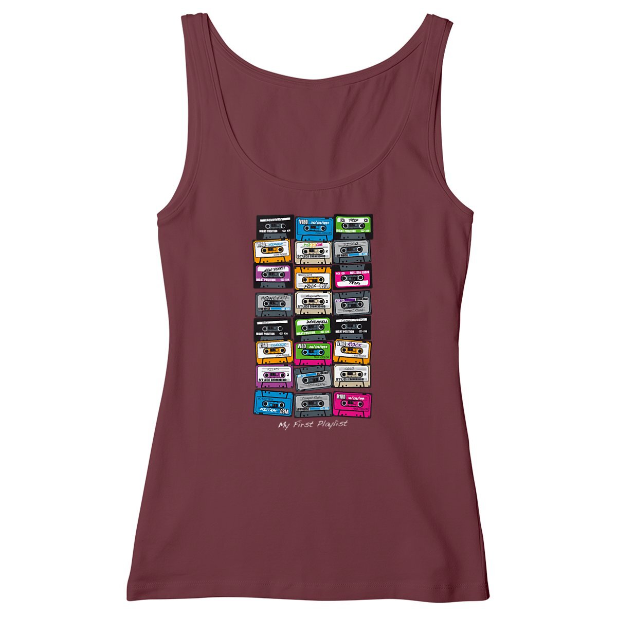 Débardeur Femme BIO - Cassettes - My First Playlist - Image