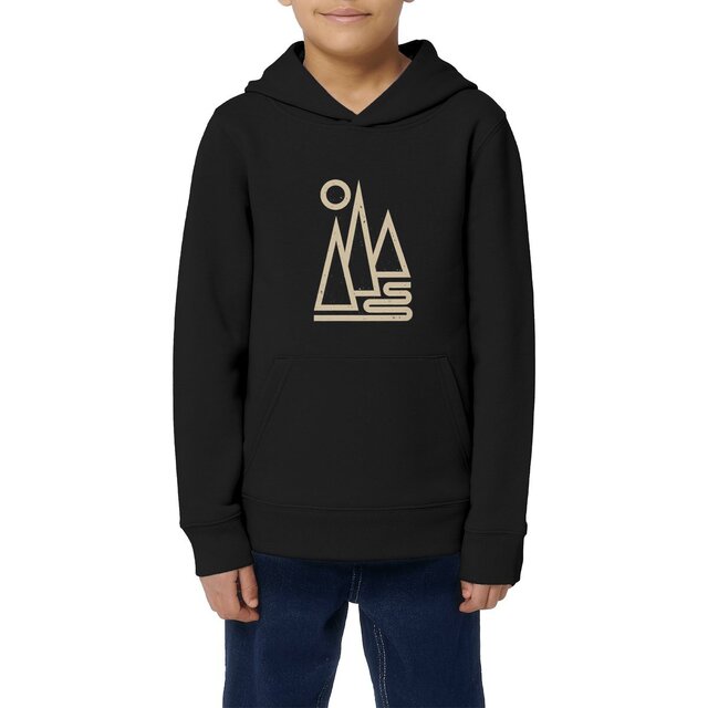 Image front Sweat à capuche Enfant Minimalistes - Montagnes Géométriques