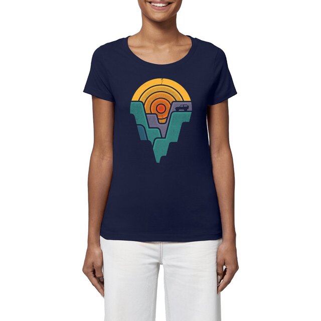 Image front T-shirt Femme BIO - Canyon Vibes Coloré