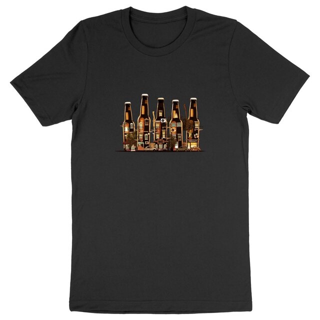 Image back T-shirt homme retro coton Bio - rue de la bière