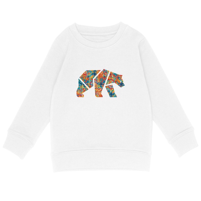 Image back Sweat-shirt Enfant - silhouette d'ours Petit Sauvage Street-Art