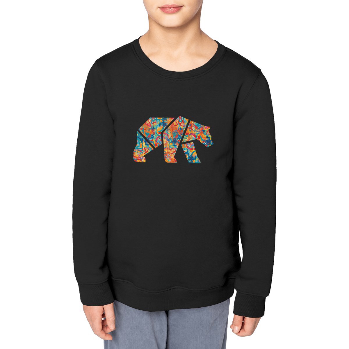 Sweat-shirt Enfant - silhouette d'ours Petit Sauvage Street-Art