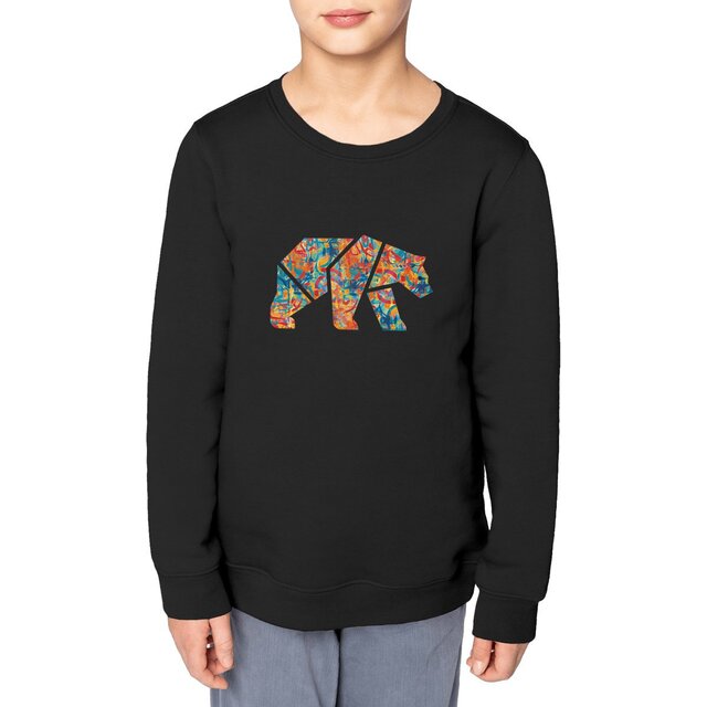 Image front Sweat-shirt Enfant - silhouette d'ours Petit Sauvage Street-Art