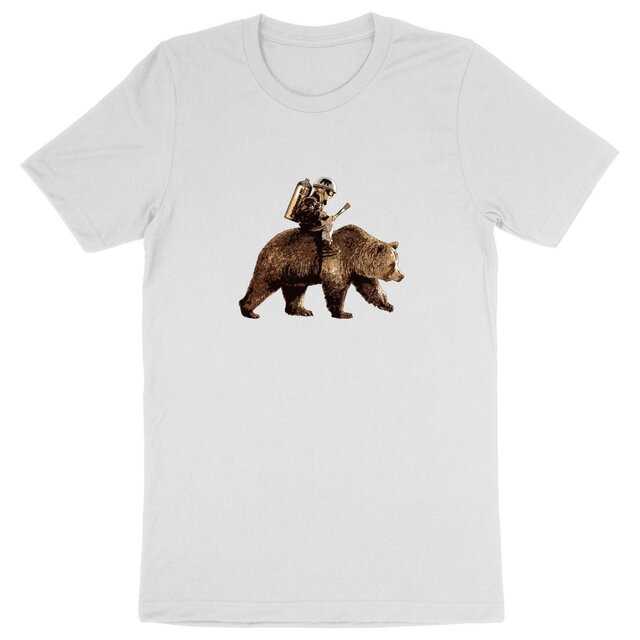 Image back T-shirt coton Bio - Enfant peintre montreur d&#039;ours