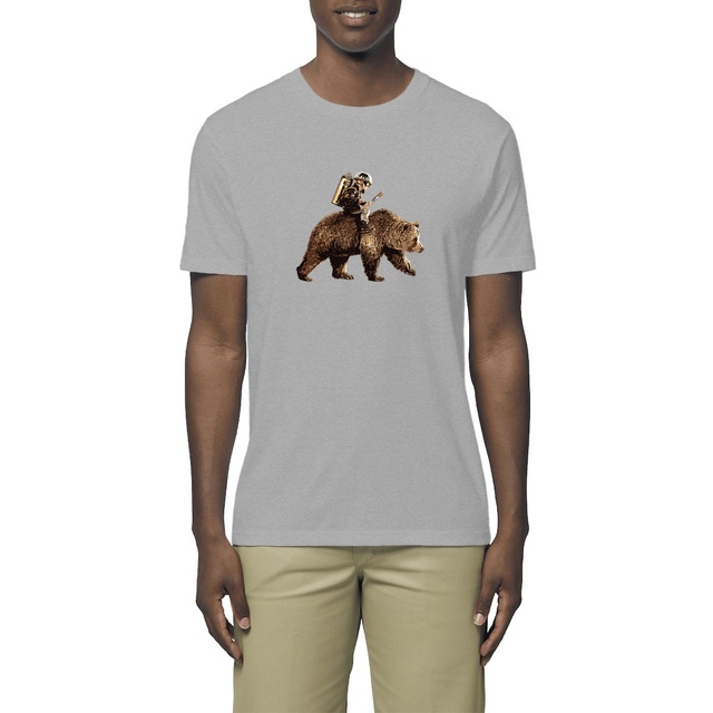 Image front T-shirt coton Bio - Enfant peintre montreur d&#039;ours