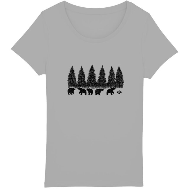 Image back T-shirt Femme Bio - Forêt D'ours