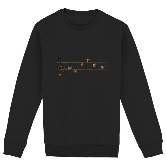 Image back Sweat-shirt Unisexe - Partition Musicale D'oiseaux