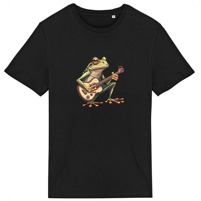 Image back T-Shirt Homme Coton Bio - Grenouille Guitare
