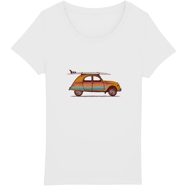 Image back T-Shirt femme Coton Bio - Surf 2CV