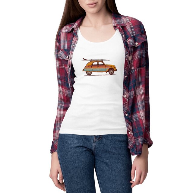 Image front Débardeur Femme BIO - Surf 2CV