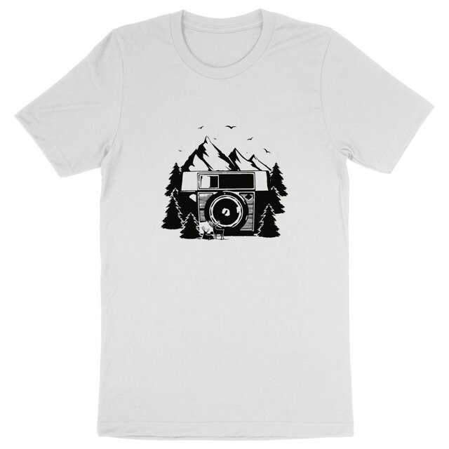 Image back T-shirt coton Bio - photo de montagne