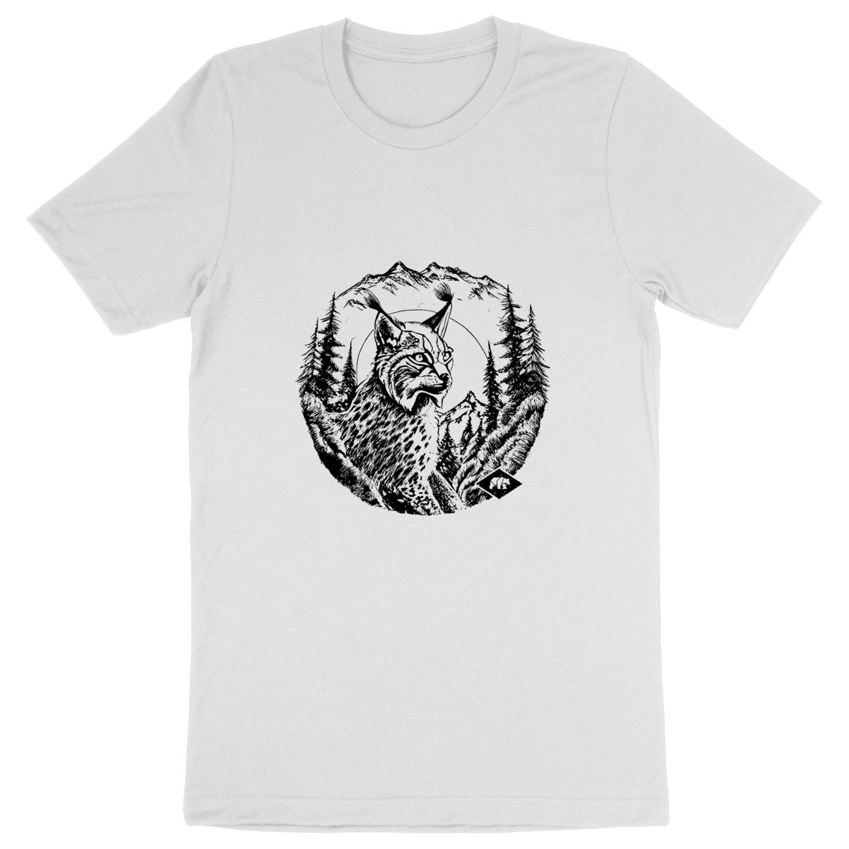 T-Shirt Bio - Lynx en montagne