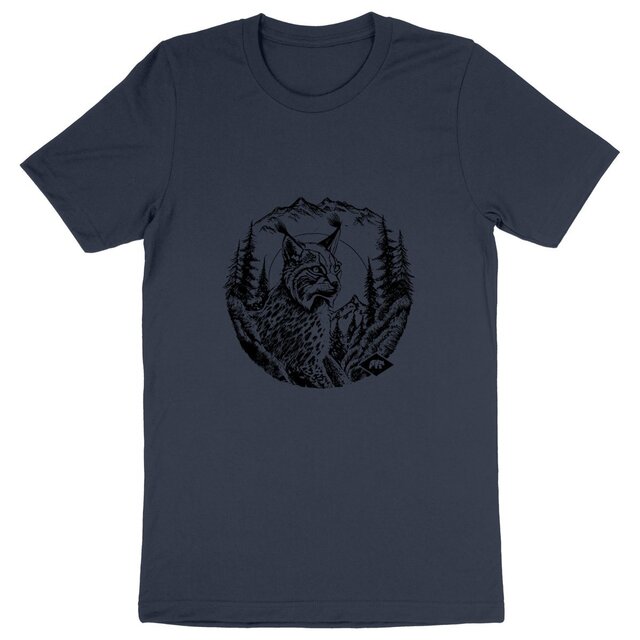 Image back T-Shirt Bio - Lynx en montagne
