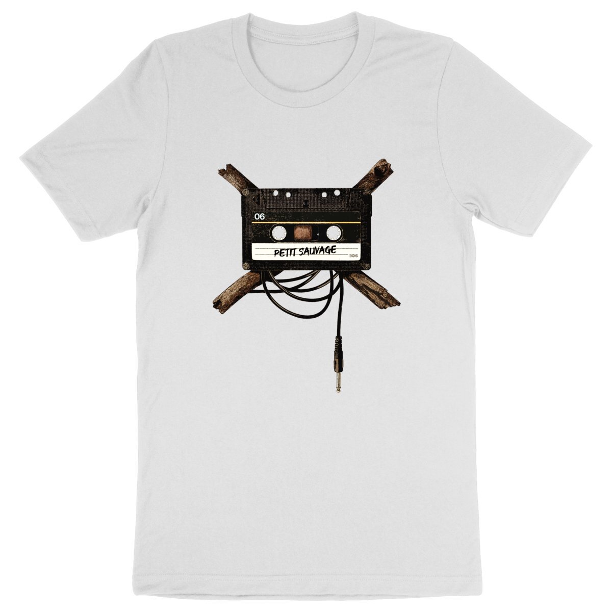 T-shirt coton Bio - Cassette retro Music Fuel - Image