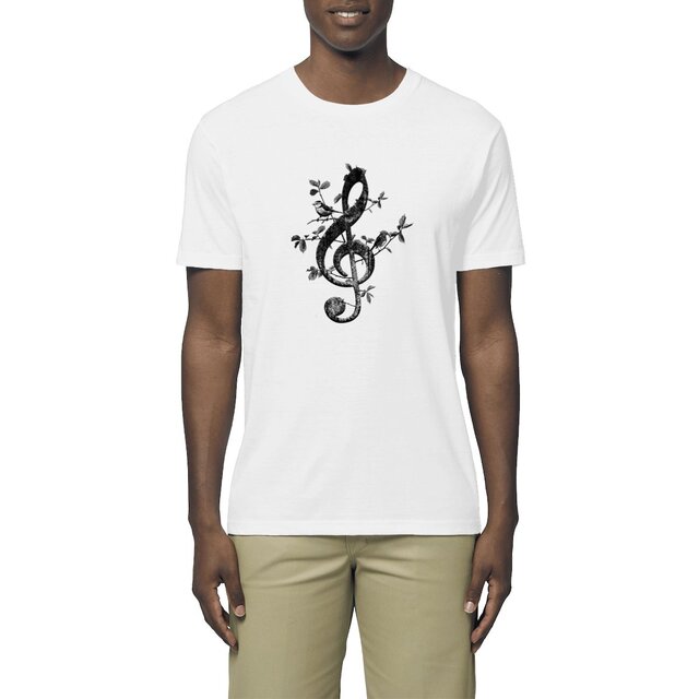 Image front T-Shirt coton Bio - Clef de sol
