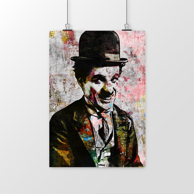 Image front Peinture Charlie Chaplin street-art