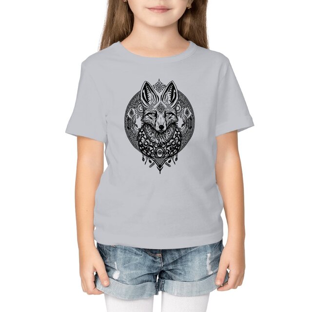 Image front T-shirt Enfant - Renard Tribal Bohème