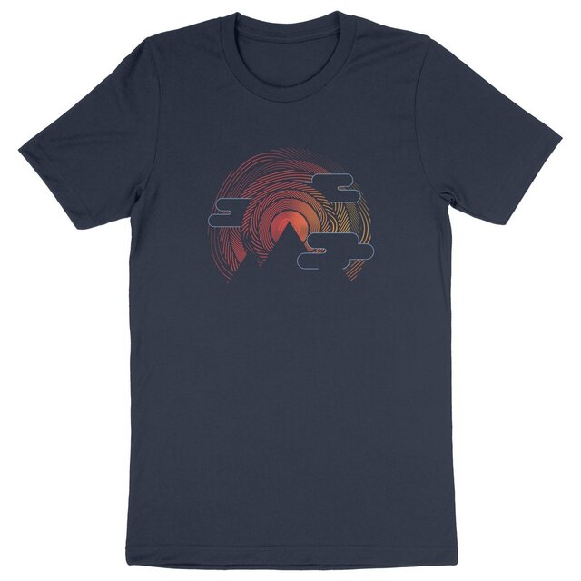 Image back T-shirt de montagne - Mountain lines unisexe