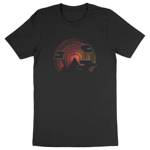 Image front T-shirt de montagne - Mountain lines unisexe