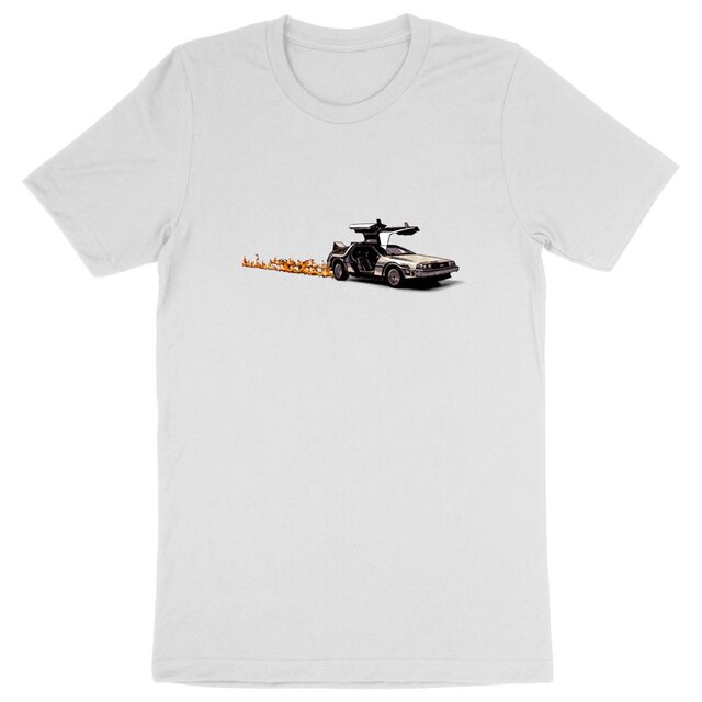 Image front T-shirt coton Bio - Delorean - Retour vers le futur