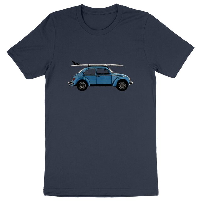 Image back T-shirt coton bio - Surf volkswagen Coccinelle