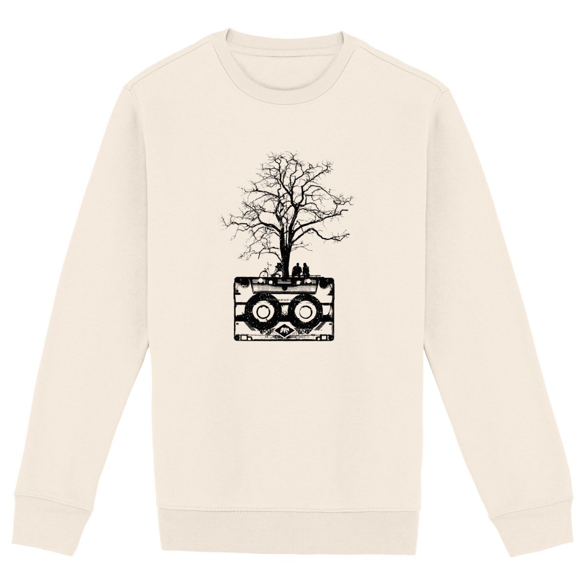 Sweat-shirt Unisexe - Dessin Cassette Et Arbre De Musique
